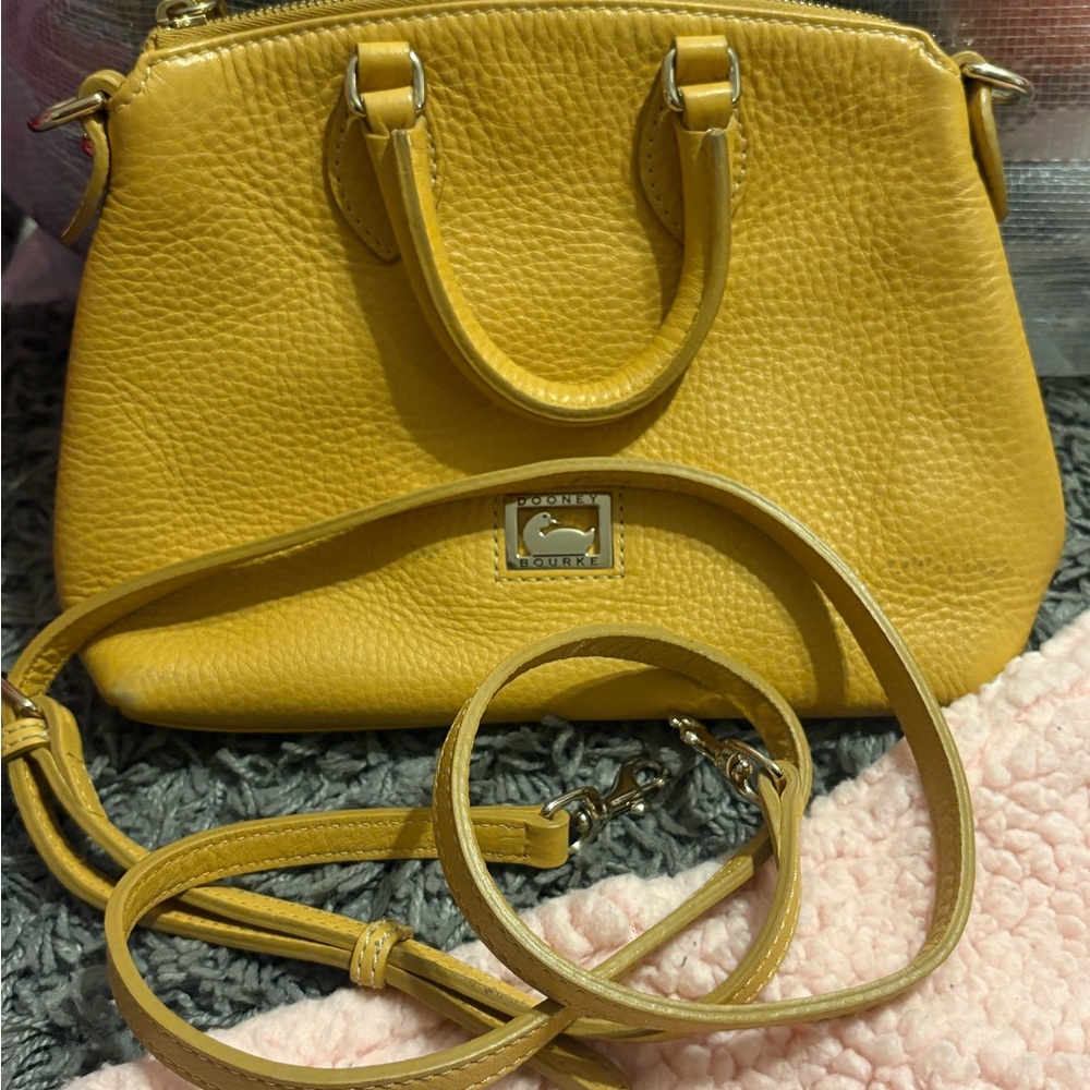 Genuine pebble leather gold Dooney and Bourke Handbag